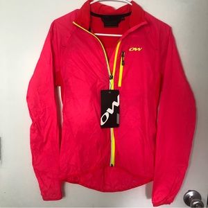 NWT OW One Way Verve 2 Jacket Diva Pink Neon Windbreaker Size Small Cycling Bike